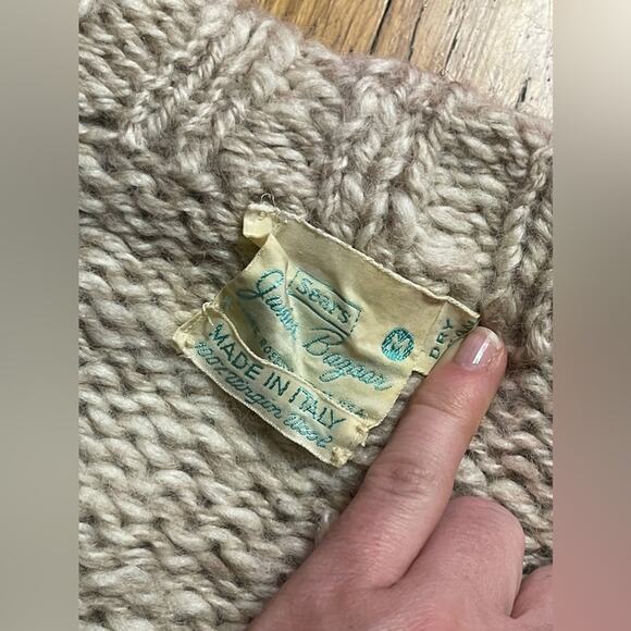 60s-70s Vintage Sears Jr Made in Italy Wool Sweater - Picture 7 of 8
